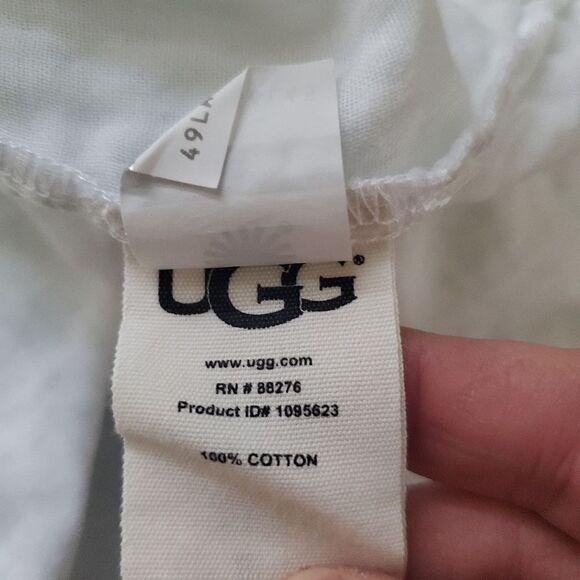 🌹 UGG 🌹 Raven Cotton Flannel Striped Pajama Set - [XL in Light Blue + White] - Picture 15 of 16